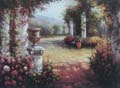 花园风景油画