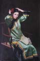 中国士女油画